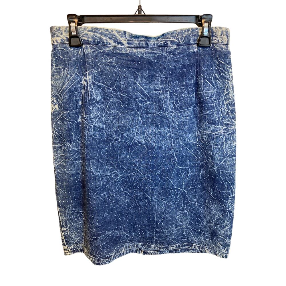 Konnie O 80’s Vintage Acid Wash Midi Length Pencil Skirt Size 10